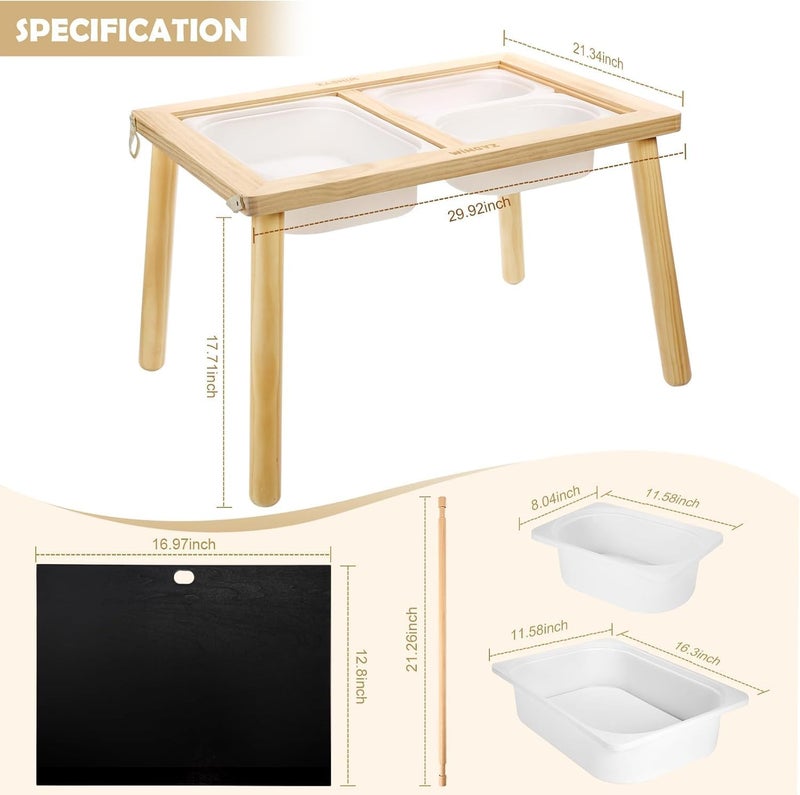 wingyz Kids Table for Play Study Dining Toys Storage, Sensory Tables for Toddler, Activity Table with Storage Bins Birthday Gifts for Boys and Girls - Image 2
